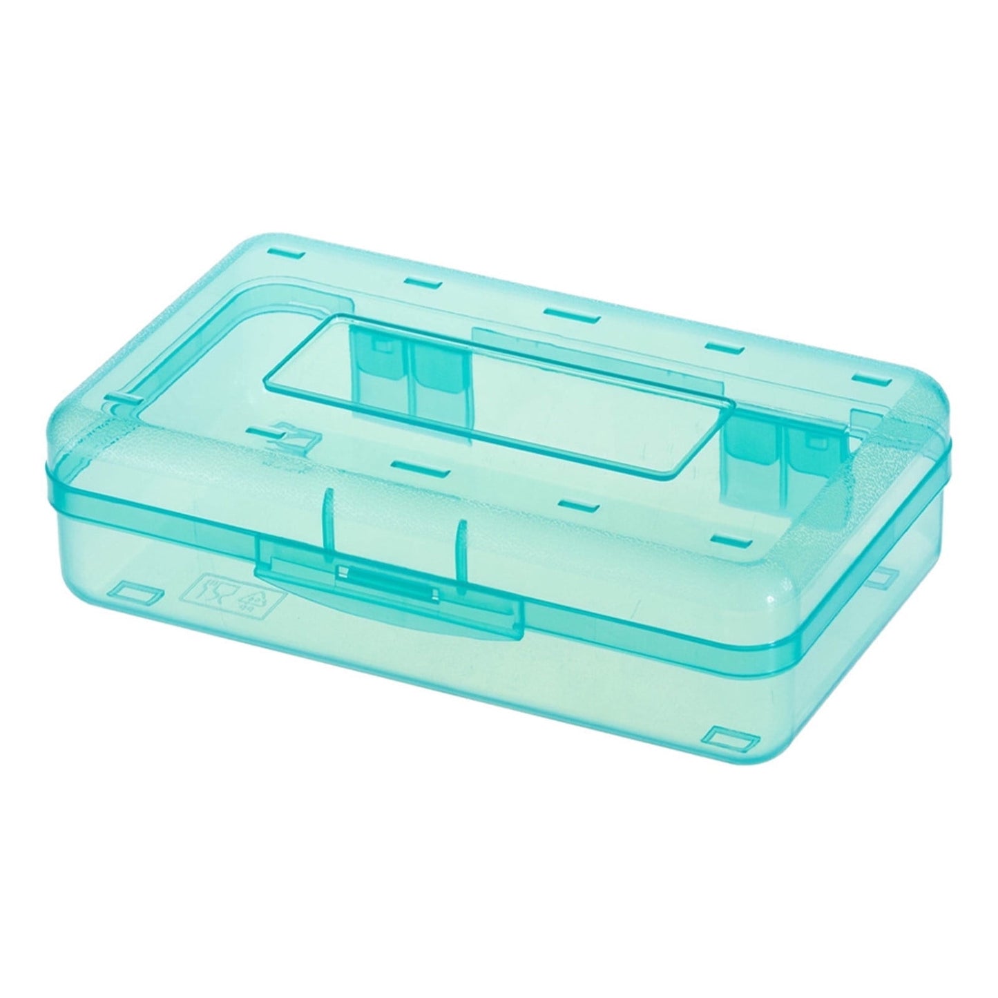 3-Ring Binder Zipper Pouch: Dual-Compartment Clear Window Pencil Case for Pens Cosmetics - 10" x 7.5" Office Travel Organizer(Blue)