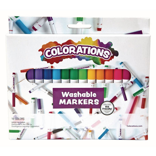 Colorations Washable Classic Markers - Set of 16