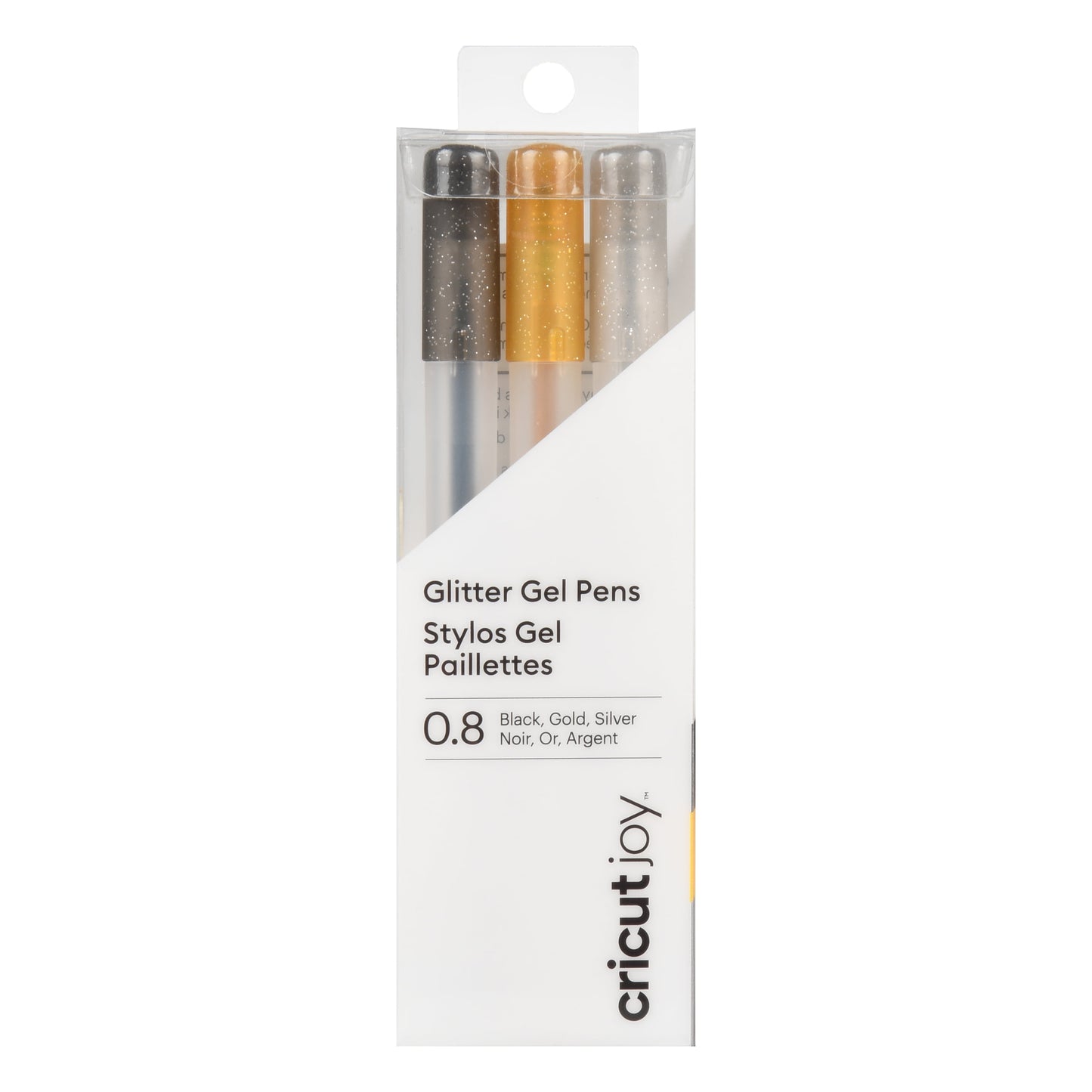 Cricut Joy Glitter Gel Pens 0.8, Pink/Blue/Green (3 count), Medium Point