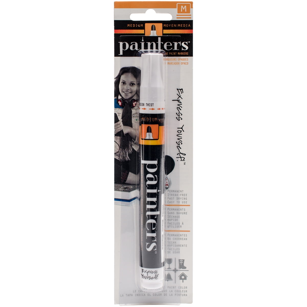 Elmer's Painters Opaque Paint Marker, Medium Point, Silver, 1 Count
