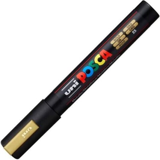Osama MPC5MORO Posca Metal Penna con Oro Inchiostro, 2.500mm Massimo Ictus