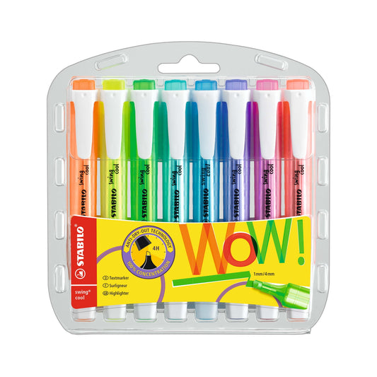 STABILO swing cool Highlighter Wallet Set, 8–Color