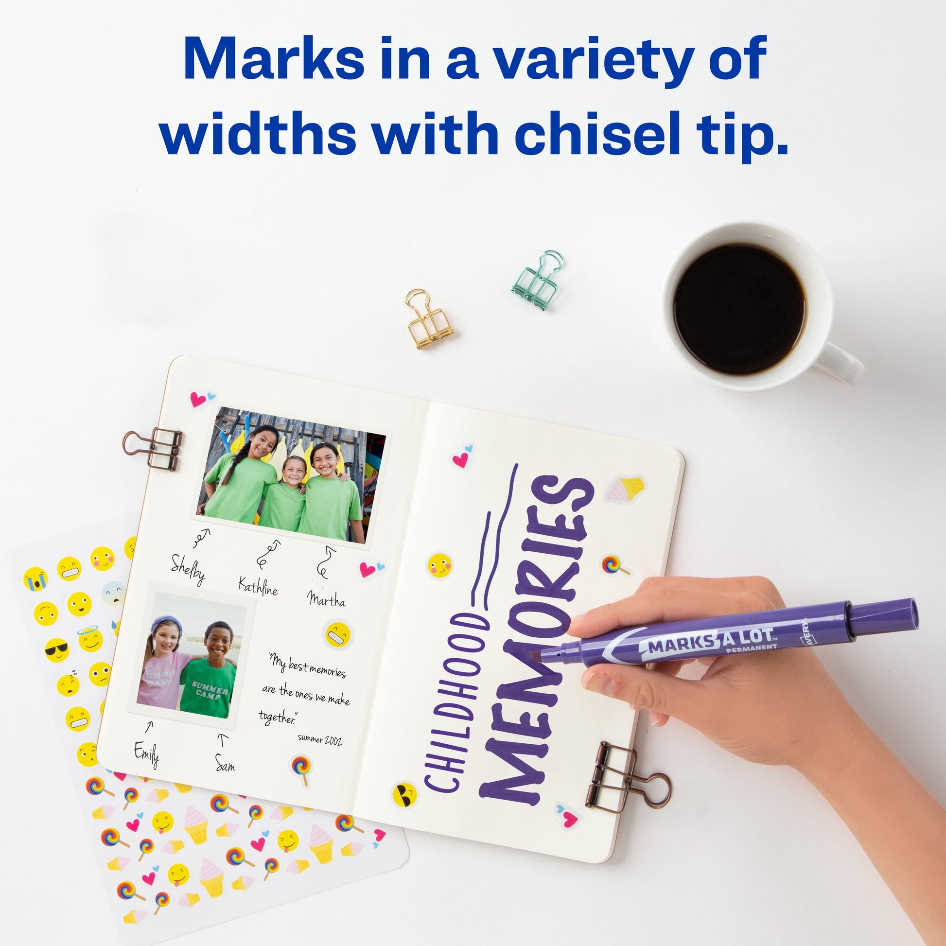 Avery Marks A Lot Permanent Markers, Large Desk-Style, 1 Purple Marker (8884)