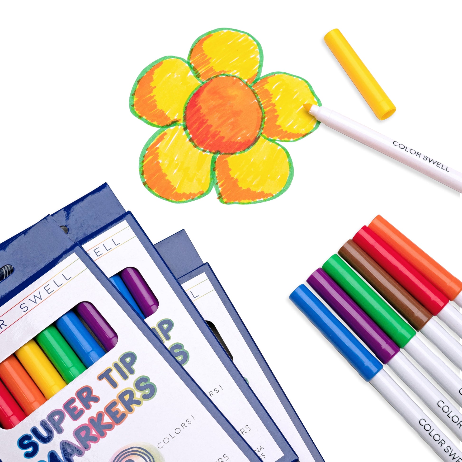 Color Swell Washable Super Tip Markers, Value Pack, 320 Count, 40 Pack