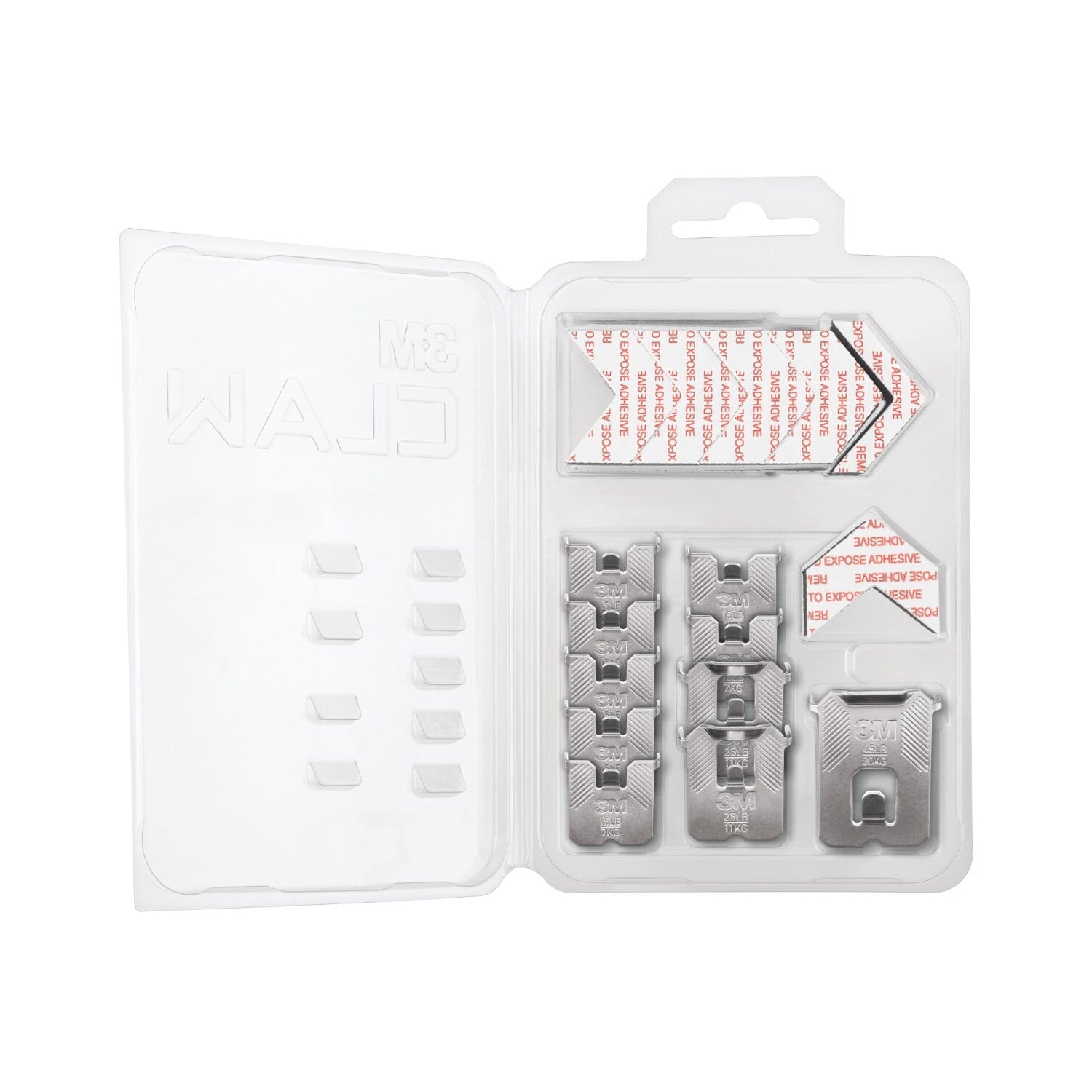 3M CLAW Drywall Picture Hanger Kit, Variety Pack with Spot Markers, Holds Up To 45 lbs
