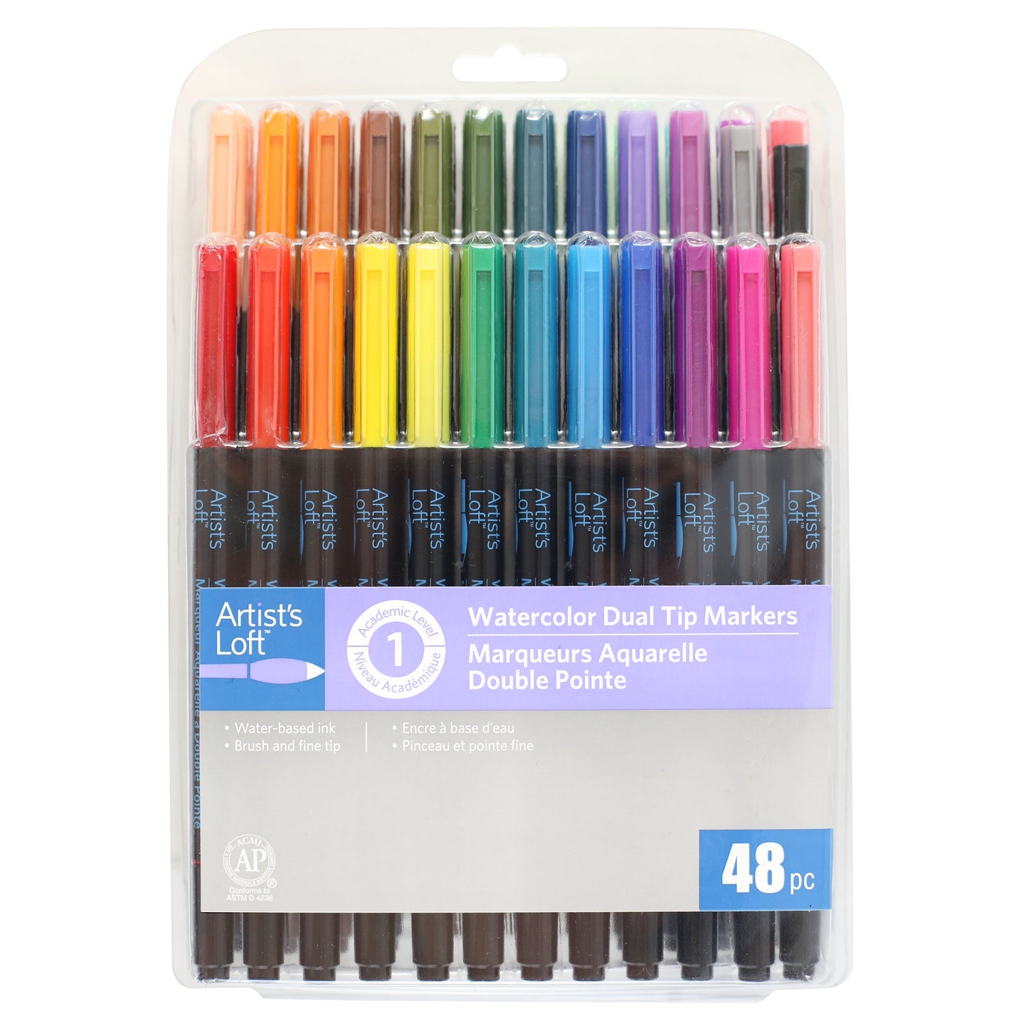 Watercolor 48 Piece Dual-Tip Markers by Artist's Loft™