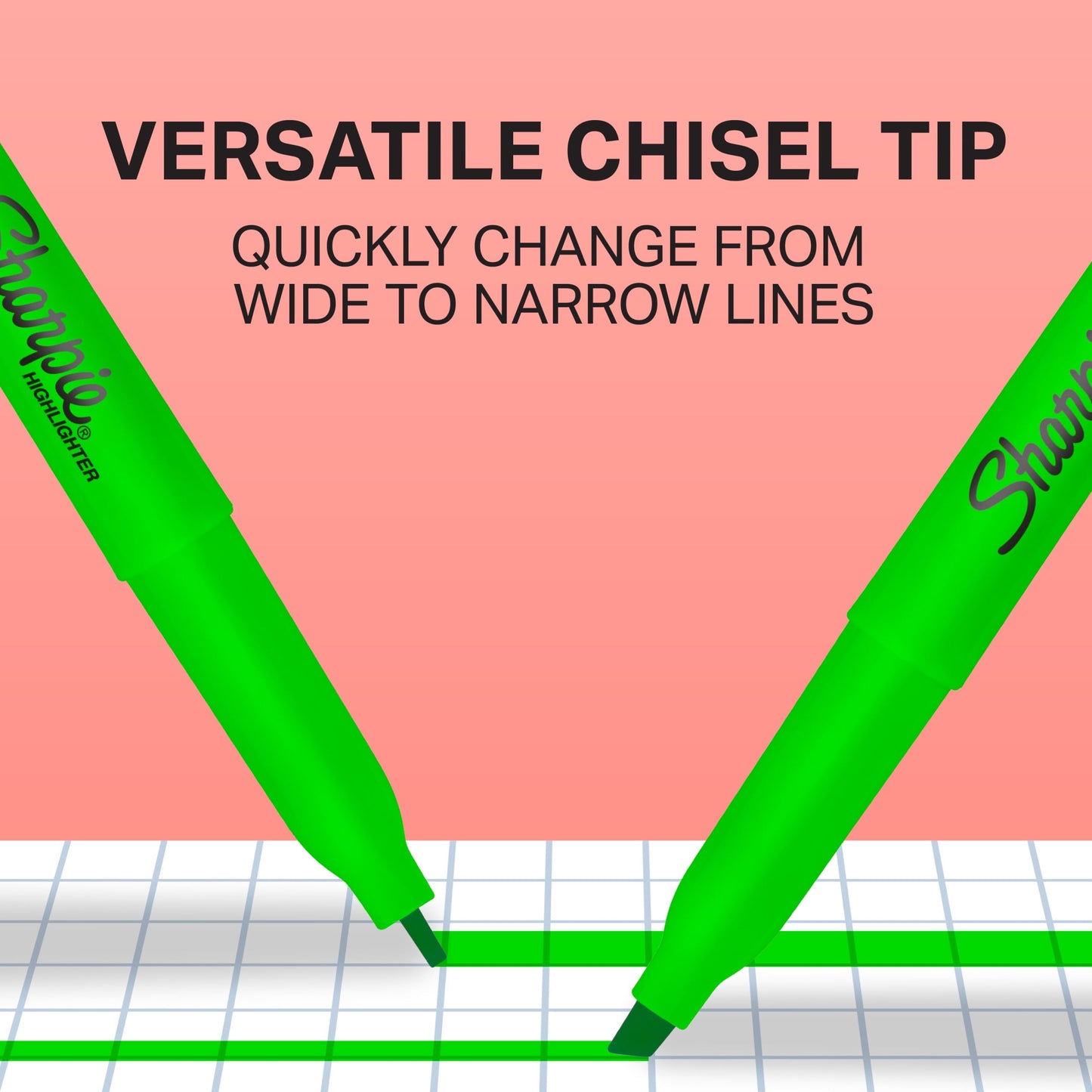Sharpie Pocket Highlighters, Chisel Tip, Fluorescent Colors, 12 Count