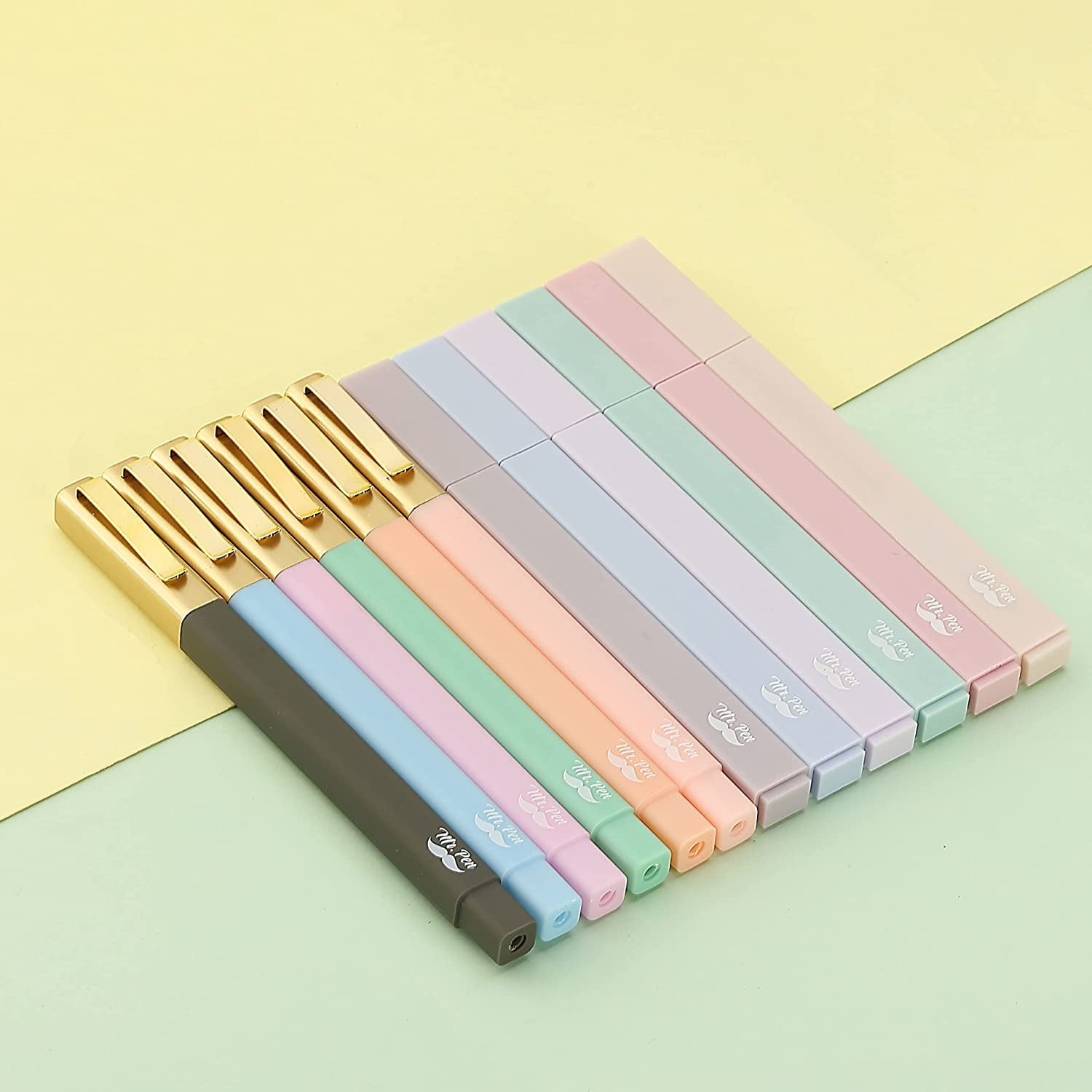 Mr. Pen- Aesthetic Highlighters and Pens No Bleed, 12 Pack, Pastel Color Bible Highlighters No Bleed