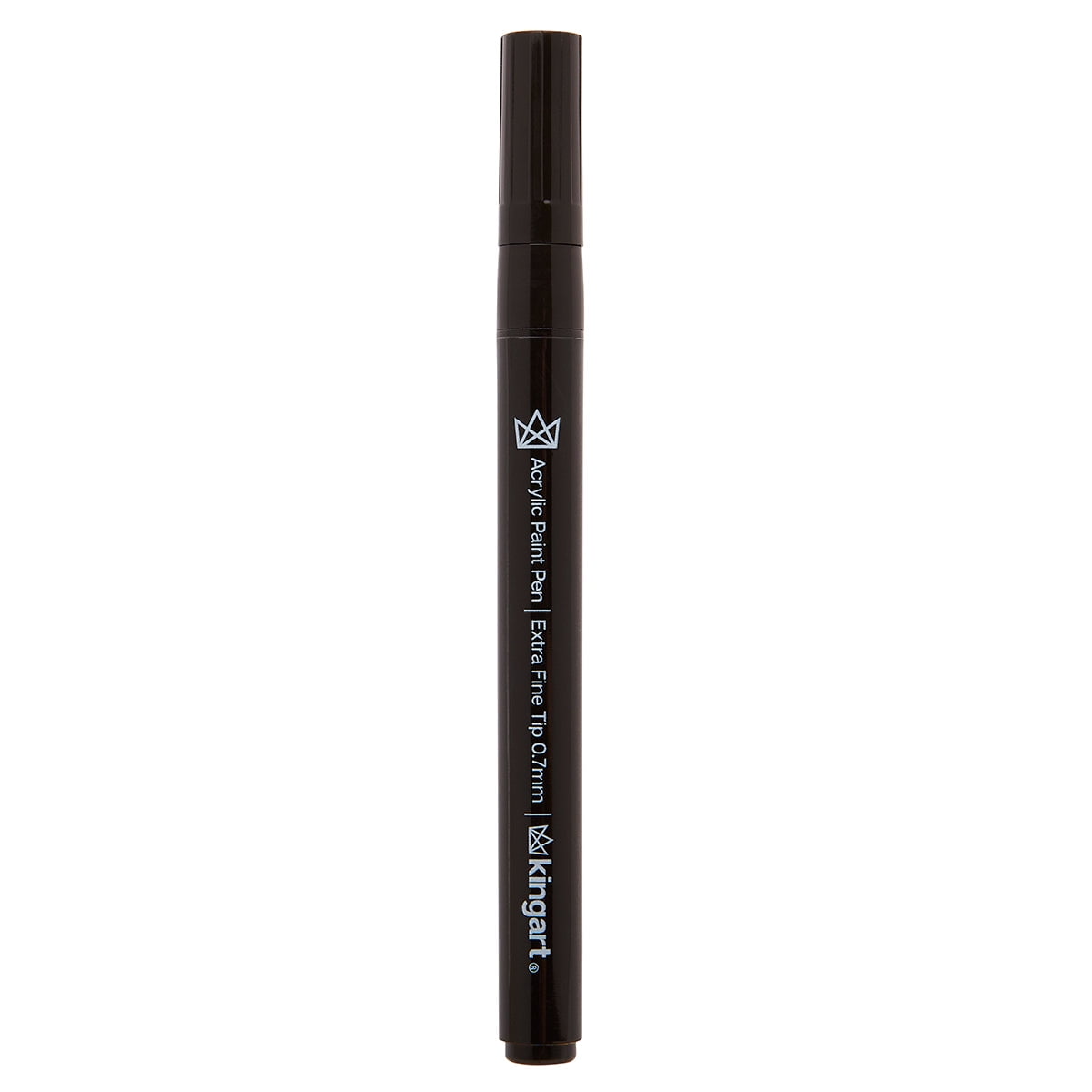 KINGART&reg; PRO Extra Fine Point Acrylic Paint Pen Markers, Black & White, Set of 6 (3 each)