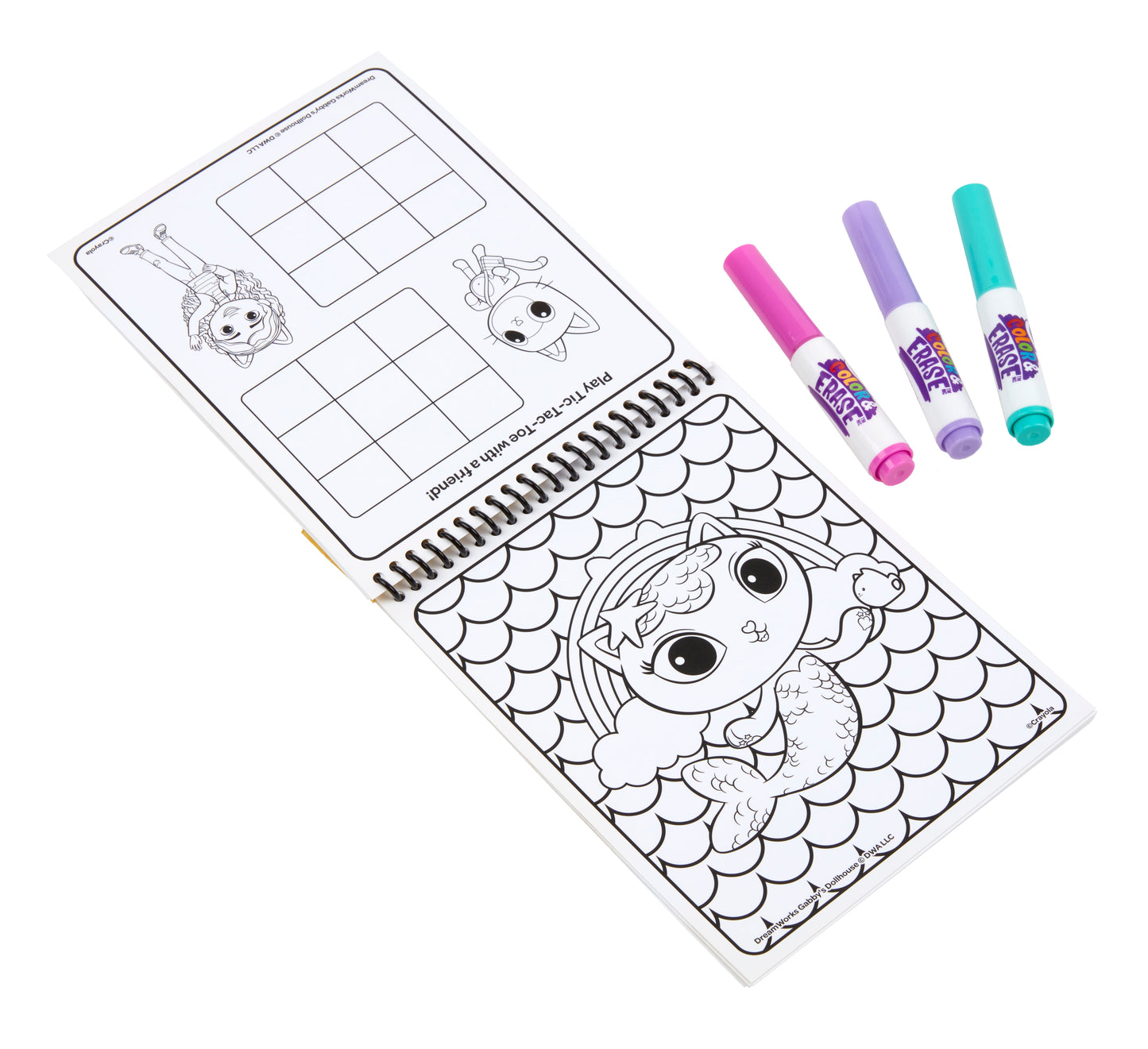 Crayola Gabby's Dollhouse Color & Erase Activity Pad, 8 Color & Erase Coloring Pages, Gift for Kids