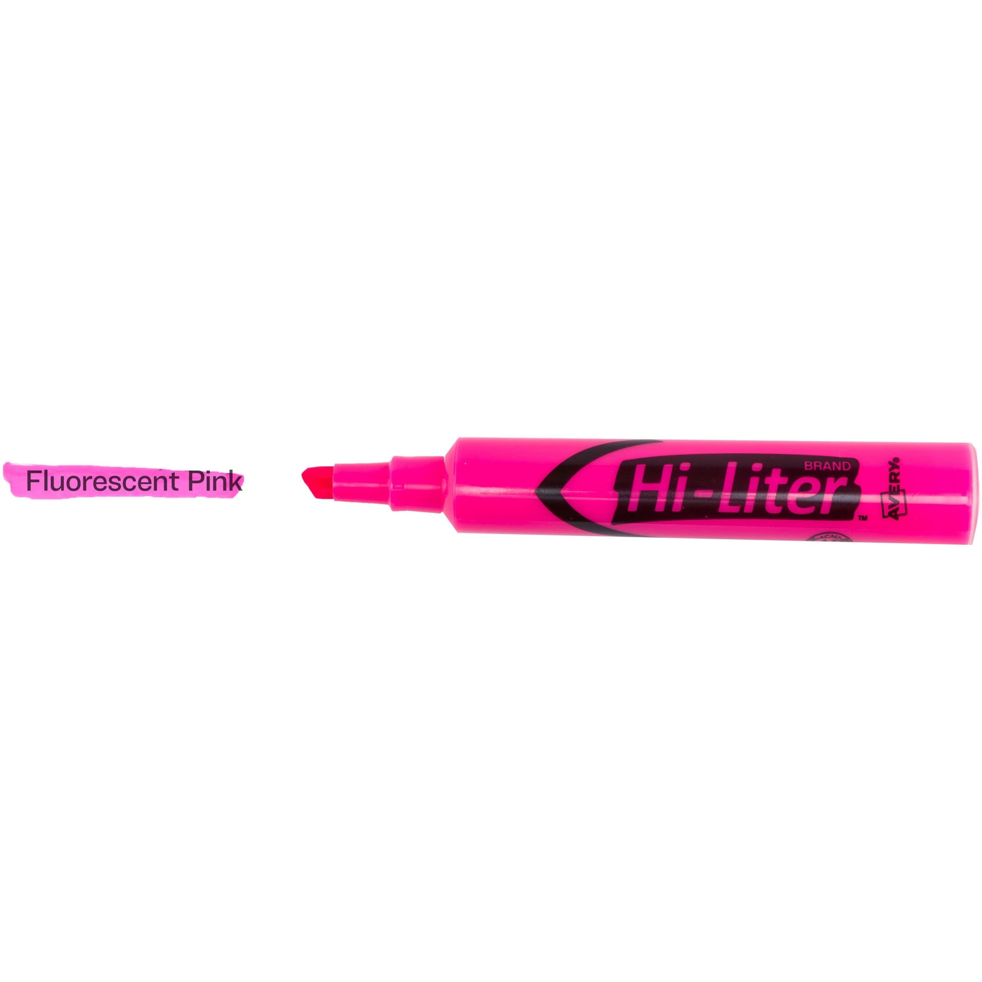 Avery Hi-Liter Desk-Style Highlighters, SmearSafe, Chisel Tip, 2 Yellow Highlighters (24081)