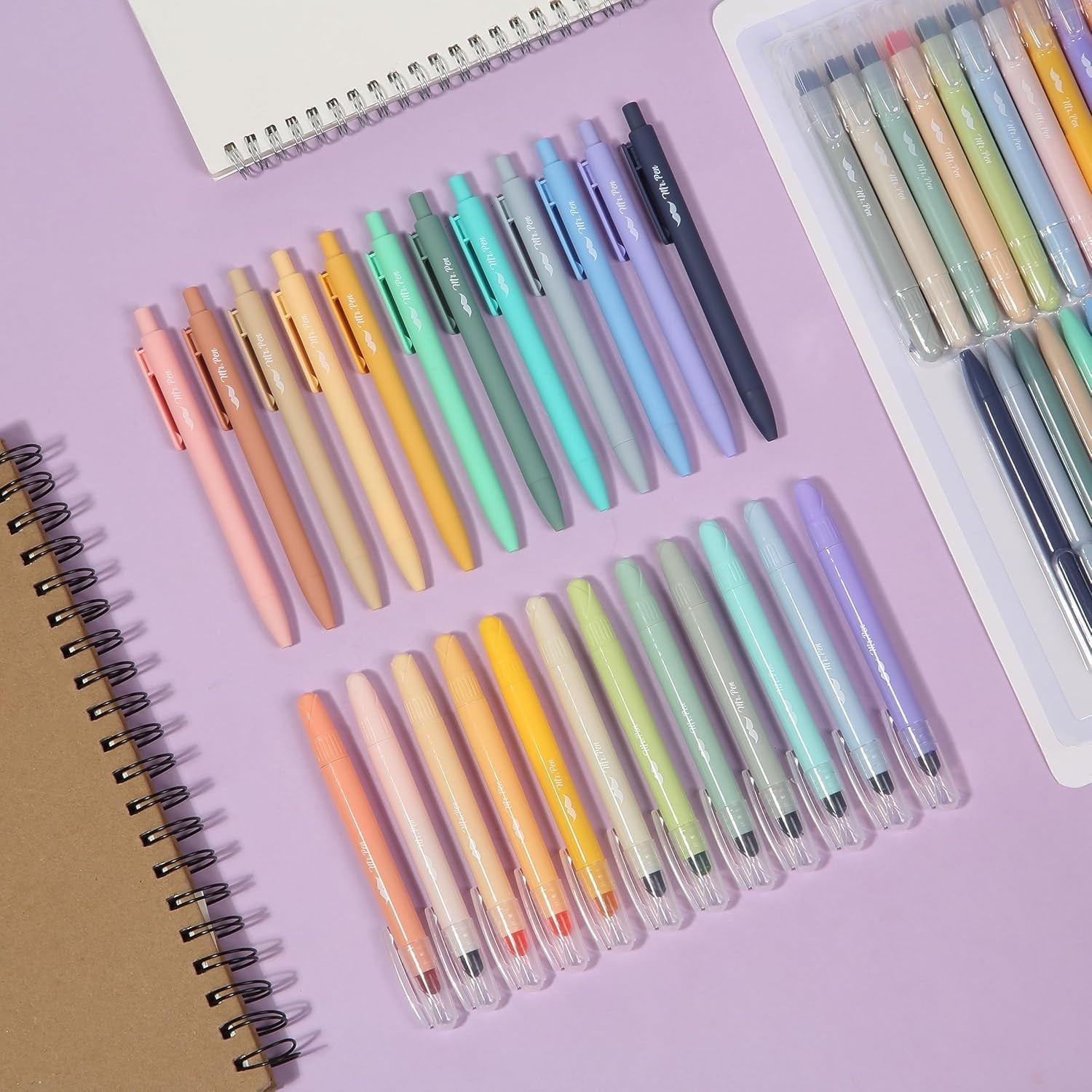 Mr. Pen- Bible Highlighters and Pens, 24 Pack, Gel Highlighters, Serene Colors Bible Highlighters No Bleed, Colored Gel Pens