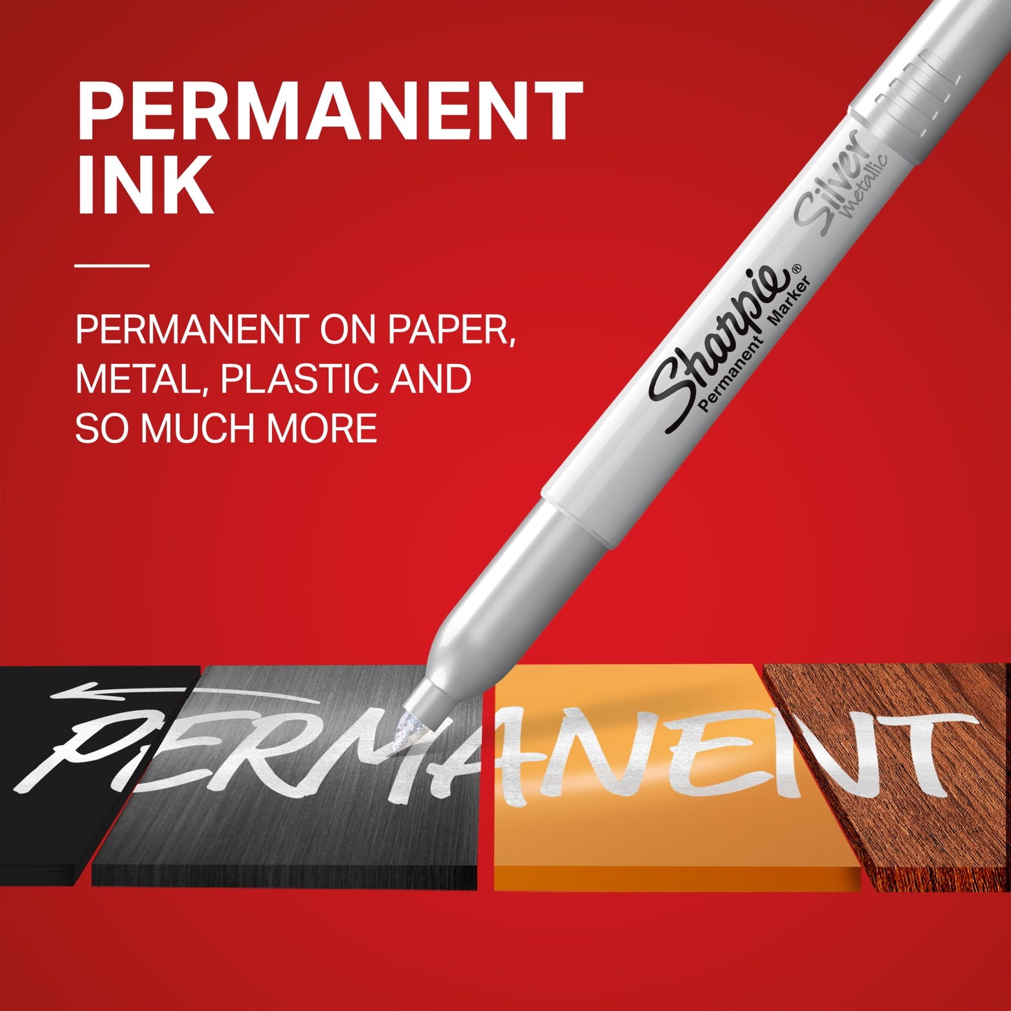 Sharpie Metallic Permanent Markers, Fine Point, Assorted Metallic, 3 Count
