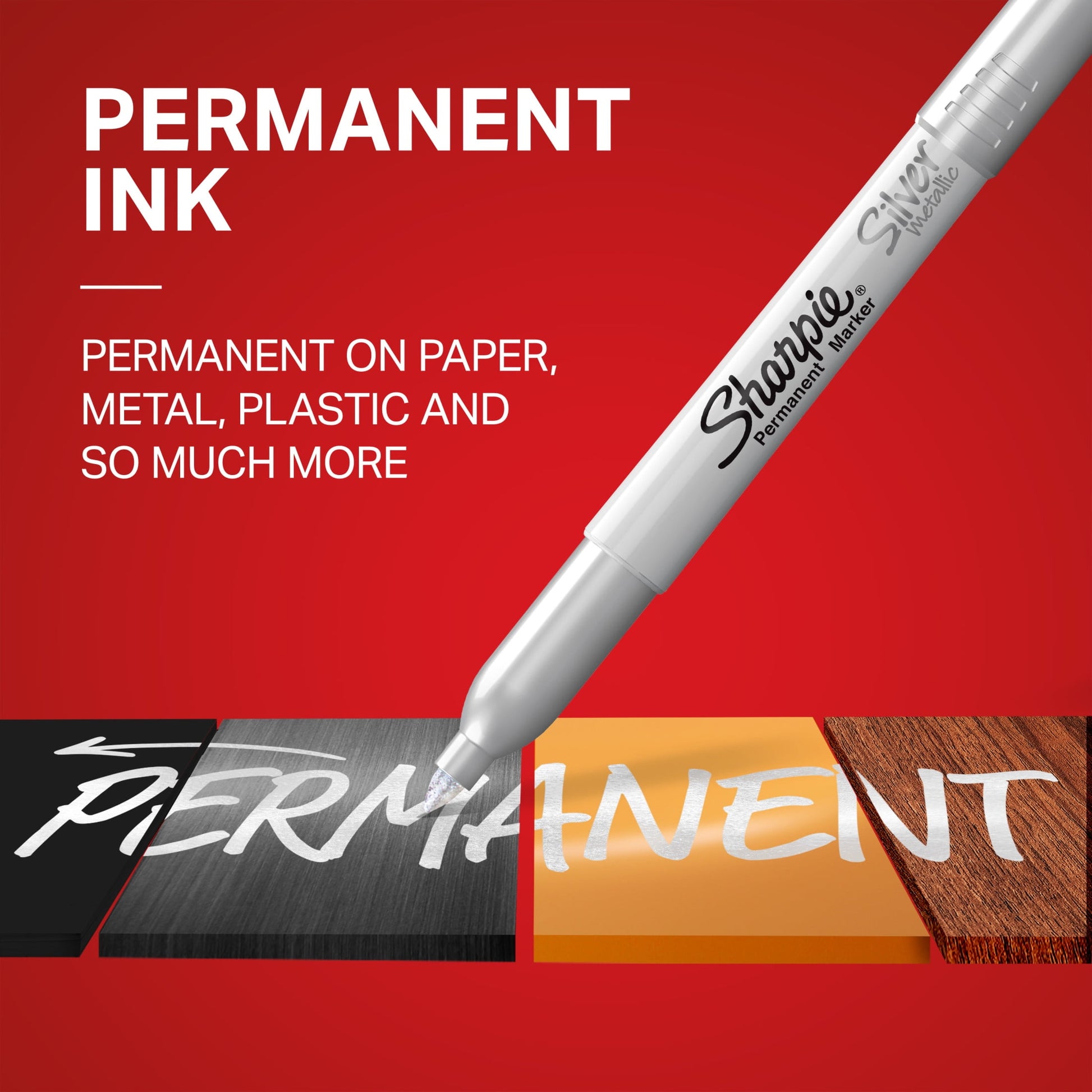 Sharpie Metallic Permanent Markers, Fine Point, Assorted Metallic, 3 Count