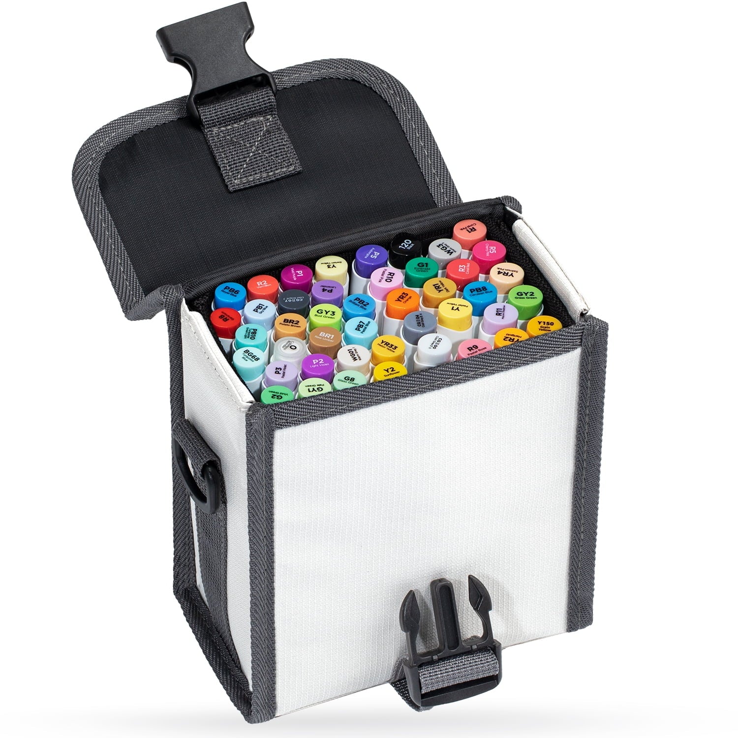 Ohuhu 40 Unique Color Markers Brush & Chisel Double Tipped Marker Set  for Drawing and Illustration