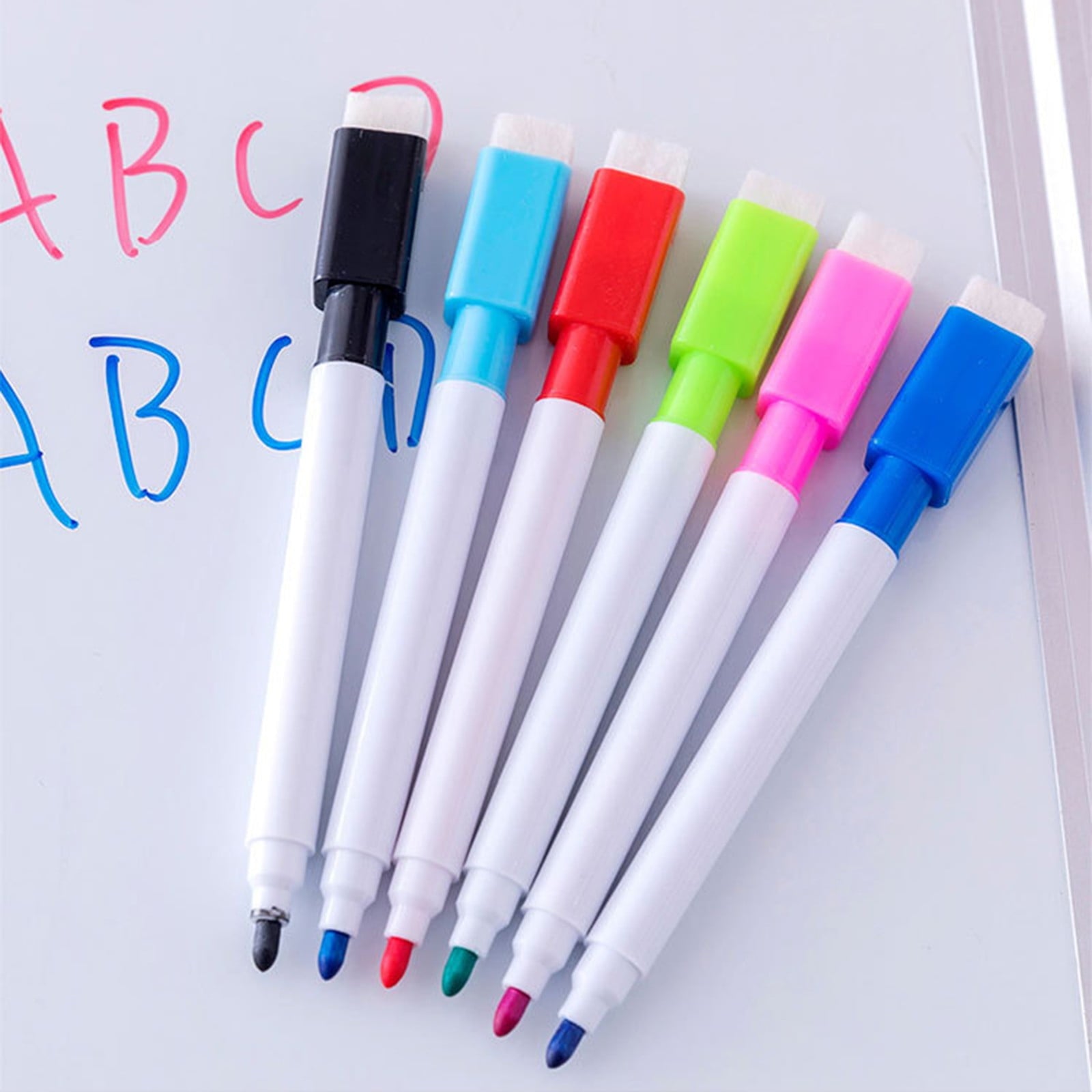 LKXGBMY Magnetic Dry Erase Markers with Eraser Cap, White Board Mini Dry erase Markers Bulk, Fine Point Tip White Board Markers for Teachers Office Home Supplies,1pc Black